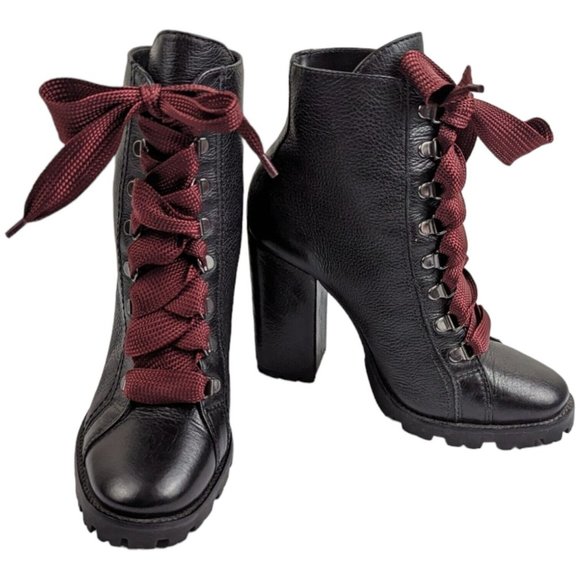schutz zara leather combat boots
